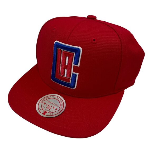 Mitchell & Ness Los Angeles Clippers Ground 2.0 Adjustable Hat Cap Snapback Red - Picture 1 of 3